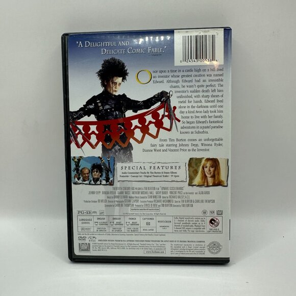 Edward Scissorhands Widescreen Anniversary Johnny Depp Winona Ryder DVD PG13 - Picture 3 of 4